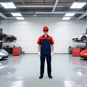 Uniforme de Trabajo con Logotipo Personalizado, Manga Corta, Duradero, Ligero, con Múltiples Bolsillos, para Construcción, Ingeniería y Trabajo - Product Image 1