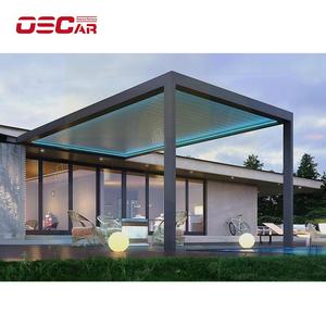 Mejor precio Paneles solares transparentes Persiana automática Techo Patio Pérgola Jardín Terraza Exterior Estructura <span class=keywords><strong>de</strong></span> <span class=keywords><strong>aluminio</strong></span> Pérgola - Product Image 2