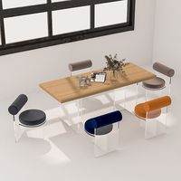 Tabouret en acrylique personnalisé de haute qualité nouveau design salon chaise de loisirs Offre Spéciale pour salle à manger chambre hôtel utiliser en plastique modulaire