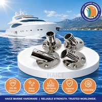 Base ronde marine en acier inoxydable 316, diamètre extérieur 90 degrés Accessoire de quincaillerie pour bateau et yacht : Raccord de main courante pour tube de 1 pouce.
