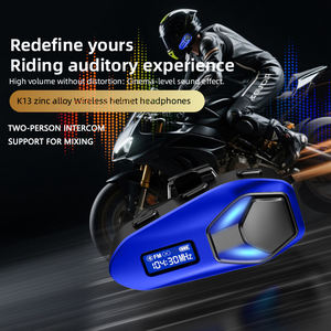 K13 Casco de Motocicleta Auriculares Inalámbricos Estéreo Control de Voz Bluetooth <span class=keywords><strong>Manos</strong></span> <span class=keywords><strong>Libres</strong></span> <span class=keywords><strong>Kit</strong></span> de Llamada con Luz Ambiental - Product Image 2