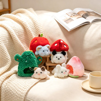 Direct usine Porte-clés en peluche série Mushroom House Nook, poupée chiot détachable, breloque de sac, nouveau design de niche, dropshipping, assortiment