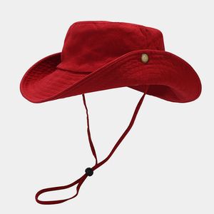 Chapeaux de soleil ajustables en coton 100% délavé, style safari, avec cordon de serrage - Product Image 5