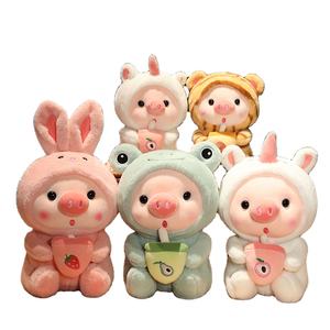 DCMD かわいい動物 ソフトテディベア 豚のぬいぐるみ PP綿入り カスタムサイズ - Product Image 1