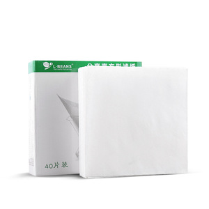 Papel de filtro de café cuadrado L-Beans, sin blanquear, 40 hojas, fibra de madera original para cafetera de goteo - Product Image 5
