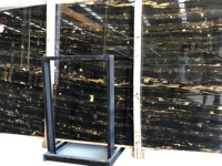 Offre Spéciale Dalles de pierre naturelle de marbre noir de Nero Portoro pour des fournisseurs de plancher et de mur