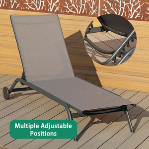 All'ingrosso Sunbath in alluminio per esterni Chaise Lounge reclinabili per la spiaggia - Product Image 2
