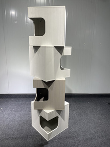 Torre per Gatti in Legno Personalizzabile con Cubicoli Impilabili, Arredamento Multi-Livello per Gatti e Gattini da Interno - Product Image 4