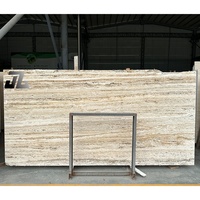 Dalles de marbre travertin beige romain pour îlot de cuisine, table basse, hôtel et villa, applications décoratives pour sols, carreaux et blocs