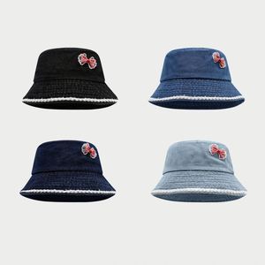 Chapeau Bob en Jean Tendance Été avec Nœud Mignon et Doux, Protection Solaire pour Fille et Femme, Chapeau Bob à Bord en Dentelle - Product Image 2