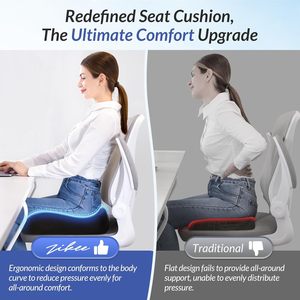 Chỉnh hình tăng cường Ergonomic Ghế Đệm Bộ nhớ bọt đệm-rộng đệm cho hip rộng nhân viên văn phòng withpain cứu trợ - Product Image 4