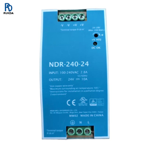 NDR-240-24 NDR-120-24ประสิทธิภาพสูงแหล่งจ่ายไฟแบบสลับ NDR-480-24ชิ้นส่วนแรงดันไฟฟ้าที่เสถียรสำหรับระบบจ่ายไฟอุตสาหกรรม - Product Image 1