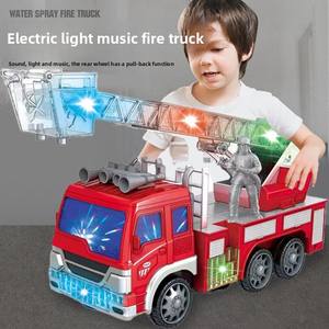 Fabbrica diretta elettrica <span class=keywords><strong>camion</strong></span> <span class=keywords><strong>dei</strong></span> <span class=keywords><strong>pompieri</strong></span> giocattoli rotazione 360 ° di sollevamento automatico Bump and Go 4D luci & musica veicolo universale per i bambini - Product Image 6