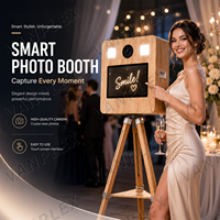 Cabina de Fotos DSLR al Aire Libre con Pantalla Táctil de 15.6 Pulgadas, Impresión Instantánea, Trípode LED, Portátil, para Alquiler en Bodas, Eventos y Fiestas