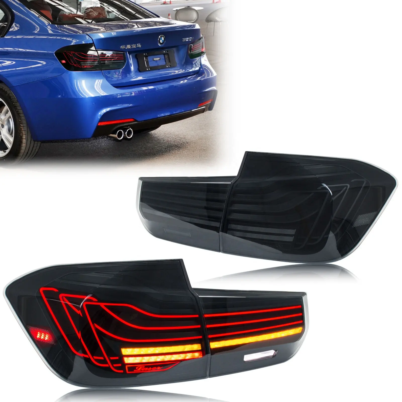 Auto Part LED Lamp CSL Tail Light for BMW 3-Series F30 F80 M3 2013 2018 Dynamic Turn Signal Brake Reverse Tuning Assembly