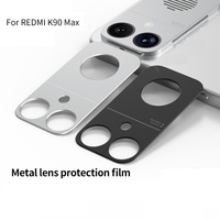 Protection d'objectif creuse en métal noir super fine anti-rayures pour Redmi K90 Max, autocollant de capuchon d'appareil photo