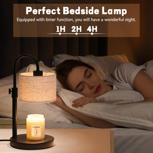 Lampe chauffe-<span class=keywords><strong>bougie</strong></span> à cire dimmable avec 2 ampoules, hauteur réglable et minuterie - Product Image 3