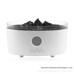 Nouveau humidificateur d'aromathérapie volcanique à double pulvérisation flamme veilleuse ornements sans fil télécommande produit en plastique domestique - Product Image 6