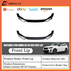 Divisor Delantero ABS en Negro Brillante y Estilo Carbono para BMW <span class=keywords><strong>X3</strong></span> G01 X4 G02 <span class=keywords><strong>M</strong></span> Pack <span class=keywords><strong>2022</strong></span>+, Mejora del Kit de Carrocería Exterior - Product Image 2