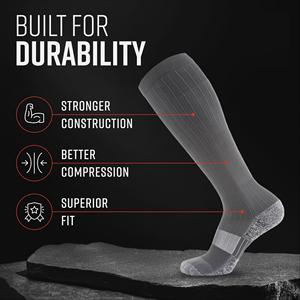 Chaussettes de compression personnalisées en boîte, haute qualité, extensibles, respirantes, anti-humidité, pour la course à pied et l'athlétisme, longues. - Product Image 3