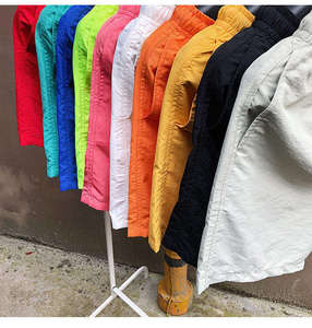 Men's Solid Color Board Shorts Mid Waist Drawstring Quick Dry Casual Short Length 100% Polyester Woven Fabric - Product Image 4