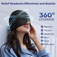 Emballage froid en gel réutilisable OEM Soulagement de la migraine Enveloppe de la tête glacée Masque pour les yeux Maux de tête Casquette pour les yeux gonflés par la tension
