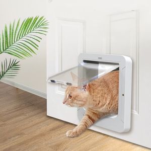 Умная дверь для домашних животных с дистанционным управлением RFID & Microchip активированная дверь для кошек для внутреннего наружного использования дома для домашних животных - Product Image 1