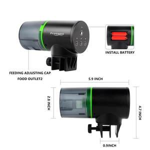 Dispensador Automático de Ração para Peixes Elétrico Ajustável de 5W, Alimentador de Aquário em Forma Quadrada com Temporizador para Férias, Plástico ABS e Vidro para Uso Externo - Product Image 6