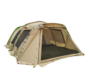 Large Family Tent One Room One Hall Rainproof Double Deck Camping Tunnel Made with Oxford Fabric and Durable Aluminum Poles