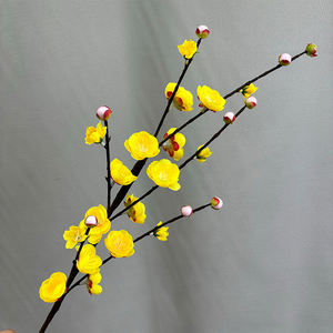 Flores decorativas de flor de ciruelo de <span class=keywords><strong>Chimonanthus</strong></span> Praecox artificiales de una sola rama para graduación Día DE LA MADRE Navidad Halloween - Product Image 3