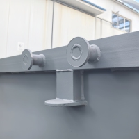 Conteneur de déchets en acier de 6 mètres cubes, norme australienne, écologique, pour chariot élévateur à fourche