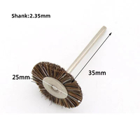 2,35 mm/3 mm schacht elektrische stofverwijderingsborstel mini-polijstborstel bruin sieradengereedschap en accessoires
