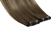 Extensions de cheveux humains vierges Remy non traités, tissage plat, volume et pointes pleines, prix de gros