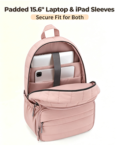 กระเป๋าเป้สะพายหลังสำหรับผู้หญิง ใส่แล็ปท็อป 15.6 นิ้ว กันน้ำ ทำจากผ้า Oxford พร้อมฉนวนกันความร้อน ปิดด้วยซิป เหมาะสำหรับทำงาน เดินทาง และเรียนมหาวิทยาลัย - Product Image 6