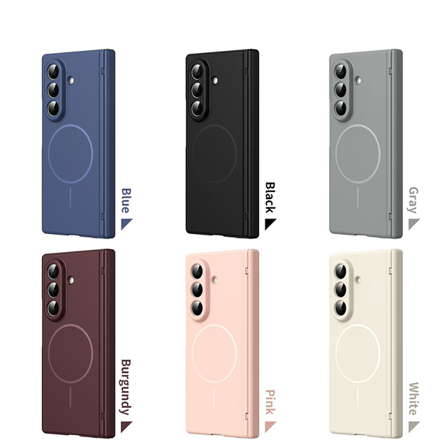 Premium 360 Full Cover Front Glass Magnetic Matte PC Hinge Folding Phone case for Samsung Z Fold 7 Case