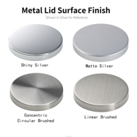 Vente en gros de couvercles de bougies en métal argenté électroplaqué personnalisés de 82 mm, 85,5 mm, 93 mm, 105 mm, pour pots à bougies en verre de luxe, marques de bougies