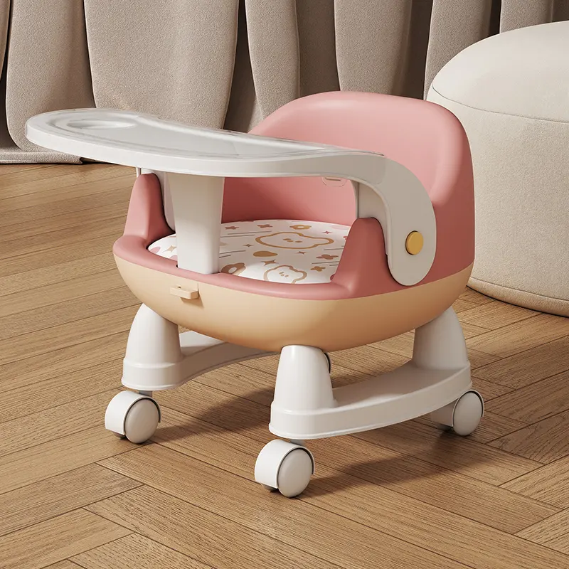 Baby Feeding Chair Portable Kids Children With Table Booster Feet Dining Chair Adjustable Baby Low Chair