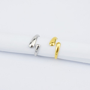 2026 Exquisite Simple Design Stainless Steel Water Drop Shaped <b>Ring</b> Simple Style Unisex's Geometric <b>Rings</b> Fashion Jewelry - Product Image 2
