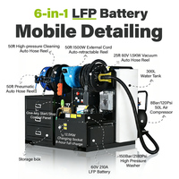 Machine de lavage de voitures portable 3Kw 150Bar 2200PSI 15L/min – Kit complet d'équipement de detailing pour la vente et l'exploitation de services de lavage de voitures mobiles