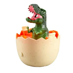 Incubadora de ovos de dinossauro sensível ao toque, para criança, brinquedo de páscoa, presente com som e pulverização, fumo disponível em 8 dinossauros