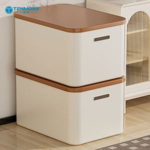 Thickened PP Plastic <b>Storage</b> <b>Box</b> with Lid Stackable <b>Storage</b> Bin with Handle for Toys Clothes Snacks - Product Image 1
