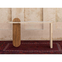 Table console en pierre de travertin de luxe pour salon de villa contemporaine SH STONE