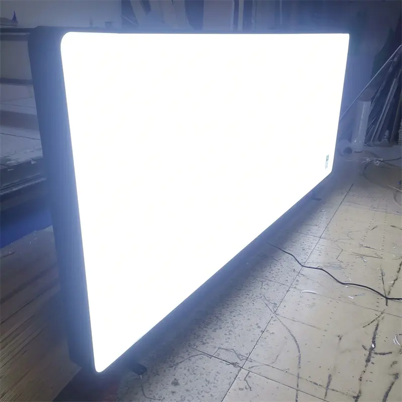 DIY tavan ışık kutusu açık su geçirmez alüminyum Lightbox mağaza için 2.5m uzun akrilik ışık kutusu