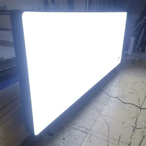 DIY teto luz caixa exterior Waterproof alumínio Lightbox 2.5m longo acrílico caixa de luz para loja loja
