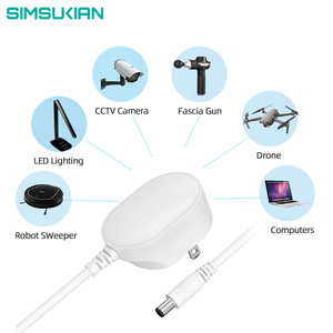 Adaptateur Simsukian AC/DC 12V <span class=keywords><strong>12</strong></span> Volts 500 mA Adaptateur mural AC DC Prise d'alimentation pour les États-Unis, l'UE, le Royaume-Uni - Product Image 5