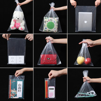 Sacs plats multifonctionnels en LDPE transparents sur mesure, grande capacité, pour emballage de pièces, vêtements et aliments