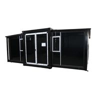 Maison Modulaire Conteneurisée Extensible à Double Aile Pliante, Importée de Chine, Préfabriquée, 10ft 20ft 30ft 40ft