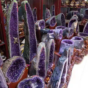 Adornos de Ágata Natural de Brasil, Geoda de Ágata de Gran Tamaño, Cornucopia, Cuenco <span class=keywords><strong>del</strong></span> <span class=keywords><strong>Tesoro</strong></span> de Amatista Grande - Product Image 2