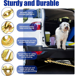 3/8 chuỗi Trailer chuỗi với móc, lớp 80 Tow log chuỗi 7100 lbs làm việc tải cho xe tải trang trại Xây Dựng (3/8 trong x 10FT) - Product Image 4