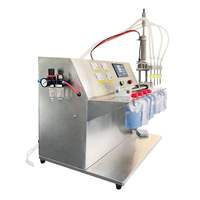 Machine de remplissage de liquides visqueux à pompe péristaltique à quatre têtes pour table, à débit élevé et haute température, pour sachets à bec verseur et bouteilles